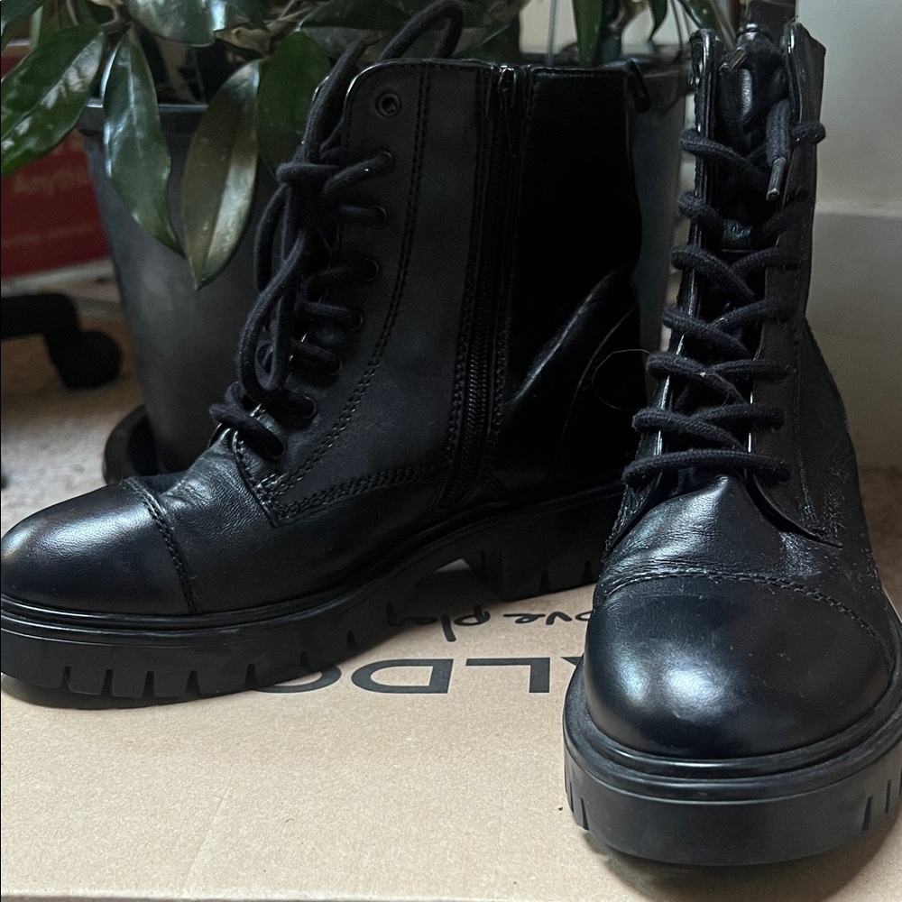 Aldo Black Combat Boots